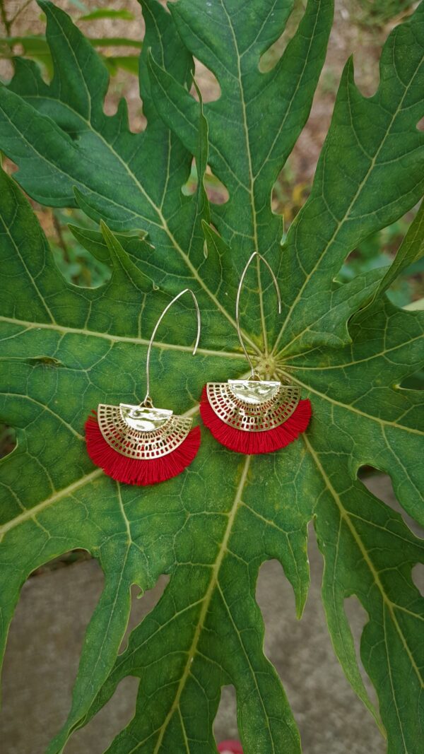 Boucle d'oreille Gold Filled Collection Isi Fils Rouge